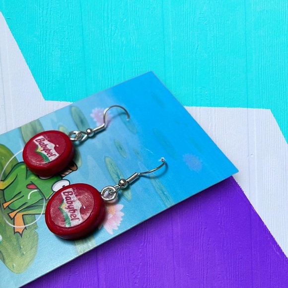 Babybel Earrings Brand New Unisex - Picture 3 of 4